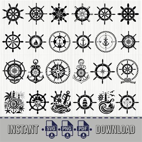 Ship Wheel Svg Files Nautical Ship Wheel Svg Cut Files Ship Wheel Clip Art Vector Files Ship