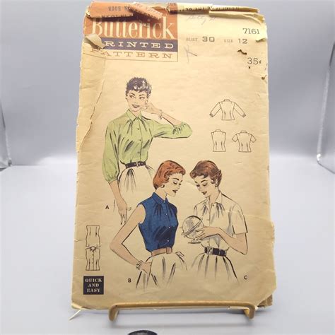 Vintage Sewing PATTERN Butterick 7161 Quick And Easy Misses Etsy