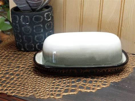 Pottery And China China And Dinnerware Sango Nova Black Ceramic Butter Dish