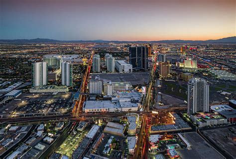 Las Vegas Sunset Skyline Photo By Duallogic On Envato Elements F