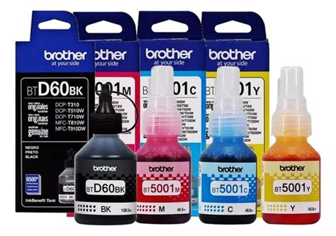 Pack Tintas Brother Bt D60bk Y Todos Los Colores Cuotas sin interés