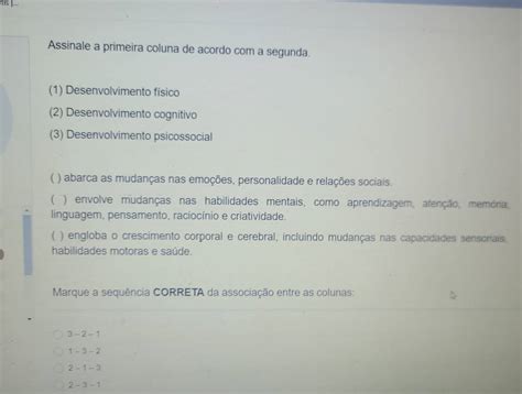 Assinale A Primeira Coluna De Acordo Com A Segunda - Solved: tis |... Assinale a primeira coluna de acordo com a segunda. (1 ...