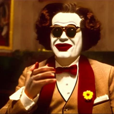 A Still Of Ronald McDonald In The Godfather Cinematic Stable