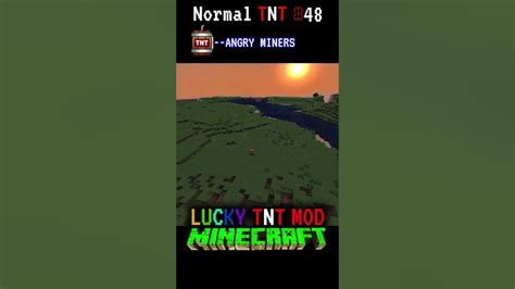 Minecraft 48 Lucky Mod Normal Tnt Angry Miners Minecraft Minectraftbuilding Youtube