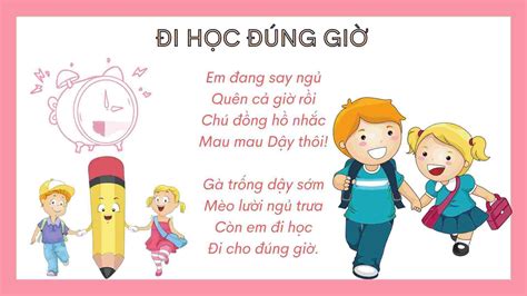 Bài Thơ Đi Học Đúng Giờ Nội Dung Hình Ảnh Giáo Án