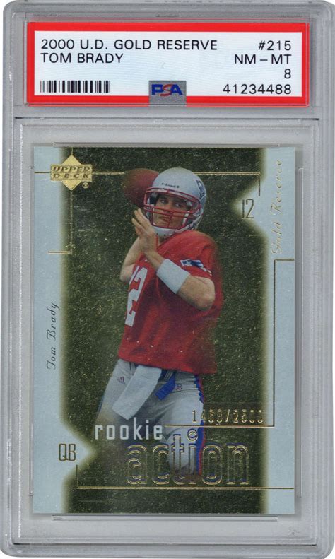 Lot Detail - Tom Brady 2000 Upper Deck Gold Reserve Rookie Card - PSA ...