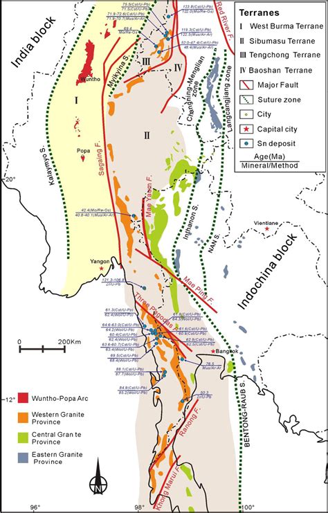 Spatialtemporal Distribution Of Mesozoic Cenozoic Tin Deposits In The