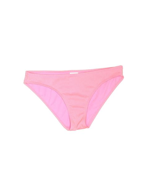 Xhilaration 100 Recycled Plastic Solid Pink Swimsuit Bottoms Size S