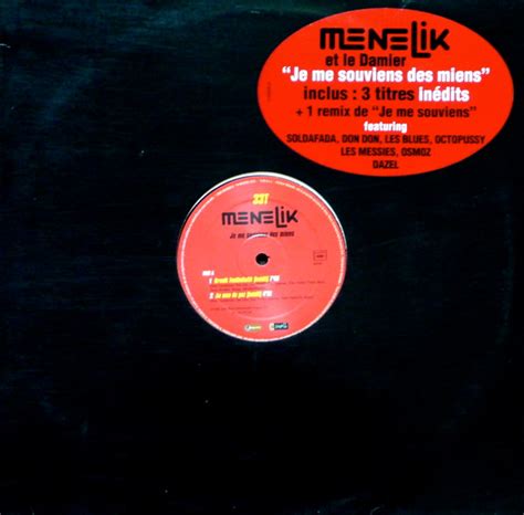 Menelik Et Le Damier Je Me Souviens Des Miens 1997 Vinyl Discogs