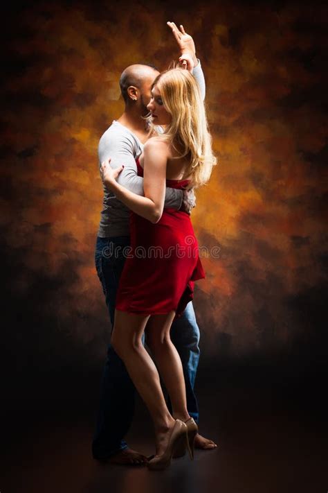 Young Couple Dances Caribbean Salsa Stock Image Image Of Beautiful