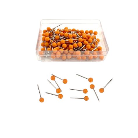 Orange Push Pins | Pin Map & Globe Accessories | Wendy Gold