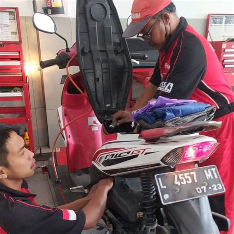 OTOPLUS ONLINE I Bengkel Jaga Yamaha STSJ Dikunjungi Lebih Dari 100 Pemudik