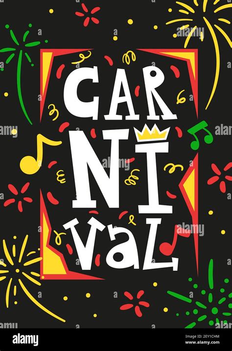 Brazil Carnival Annual Festival Invitation Card Poster Banner With