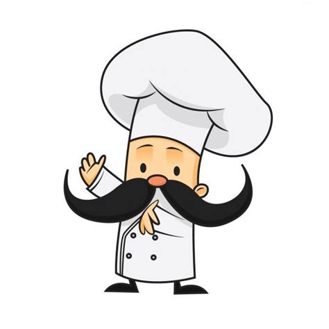 Free Vector Coloured Chefdesign Cute Cartoon Drawings Cartoon Chef