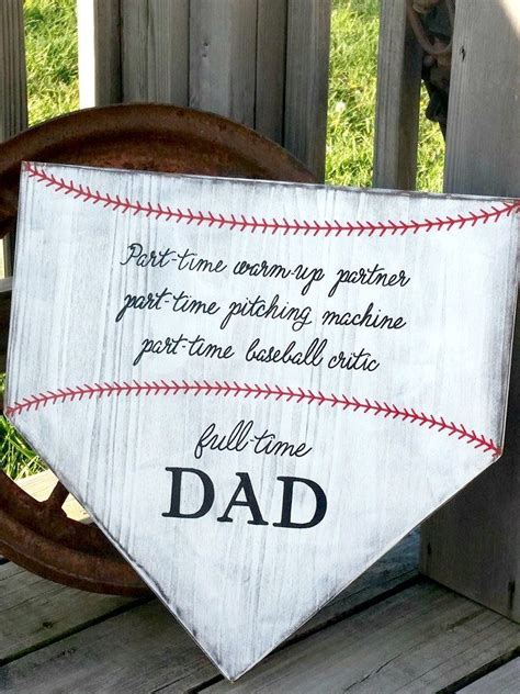 Baseball Sign Homeplate Sign Baseball Dad Gift Home Plate Wall Sign