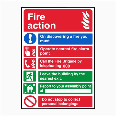 Fire Action Sign Buy Fire Signs In Australia Get Signs