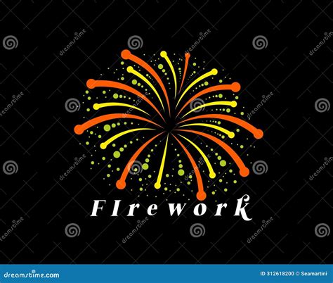 Carnival Firework Icon Birthday Party Confetti Stock Vector