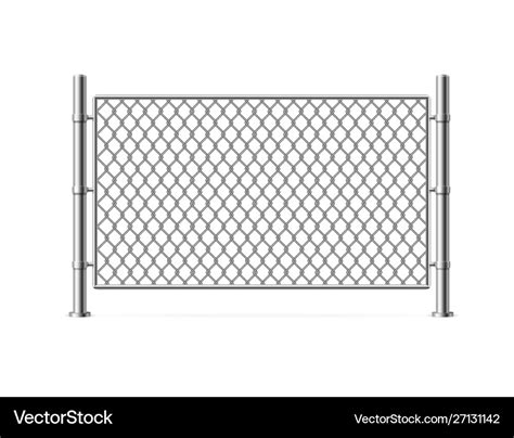 Realistic Detailed D Metal Fence Wire Mesh Vector Image