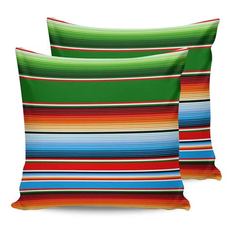 2 4PCS Outdoor Waterproof Pillowcase Mexican Ethnic Geometric Stripes