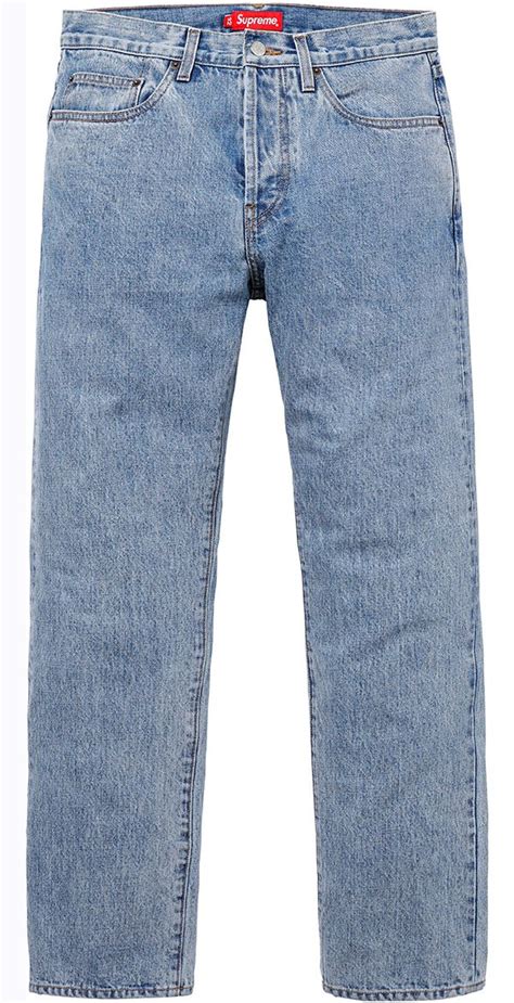 Mens Supreme Stone Washed Slim Jean In Denim Mens Stone Washed Jeans