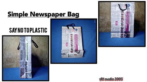 How To Make A Paper Bag Paper Bag Making Very Easy Newspaperbag