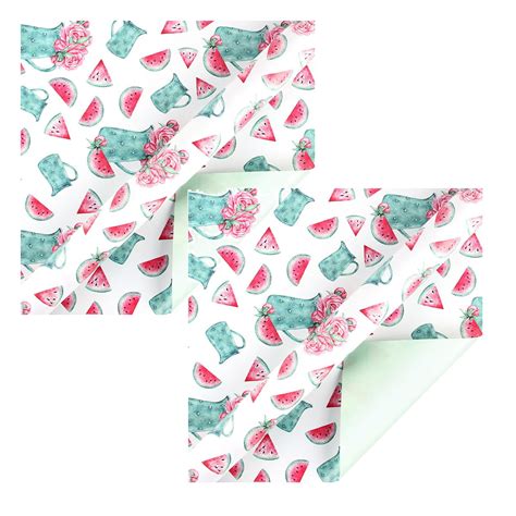 2PC Cute Cartoon Print Pink Colorful Wrapping Paper Holiday Girls ...