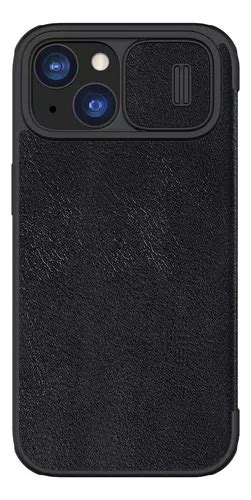 Capa Flip Anti Impacto Nillkin Qin Pro Para IPhone 15 Cor Preto