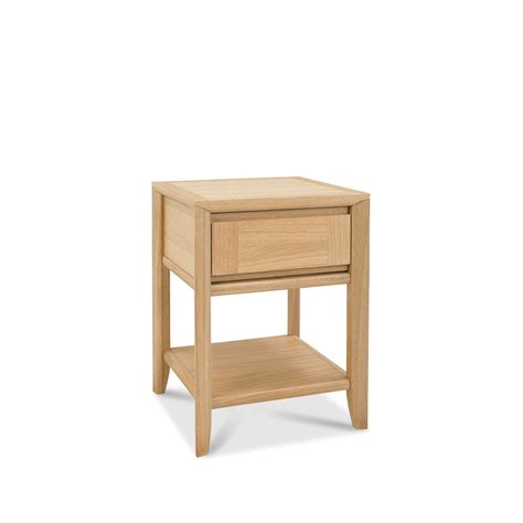 Bentley Designs Bergen Oak Lamp Table With Drawer Haskins Furniture