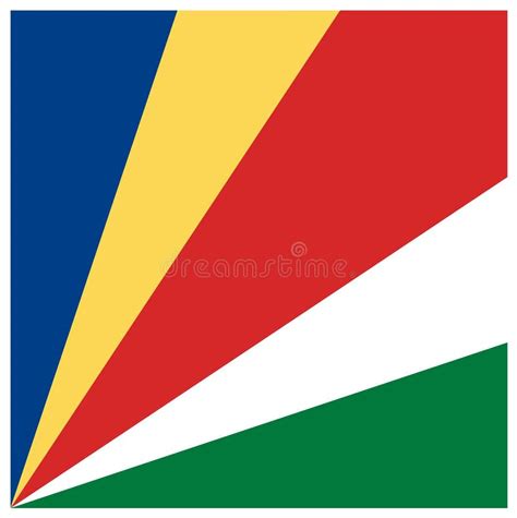 Bandera De Seychelles República De Las Seychelles Ilustración Del Vector Ilustración De