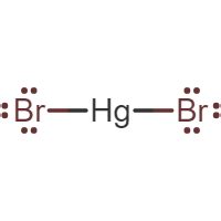 Draw the Lewis structure of mercury(II) bromide. Is this mol | Quizlet