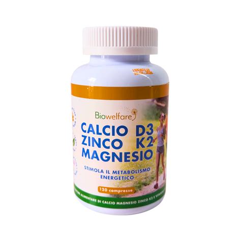 Calcio Zinco Magnesio D3 K2 Biowelfare