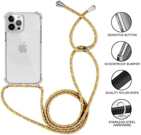 Coque Avec Cordon Pour Iphone Xr En Silicone Transparente Crossbody