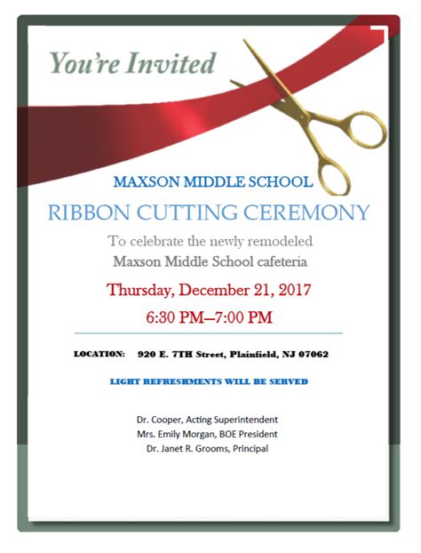 Ribbon Cutting Invitation