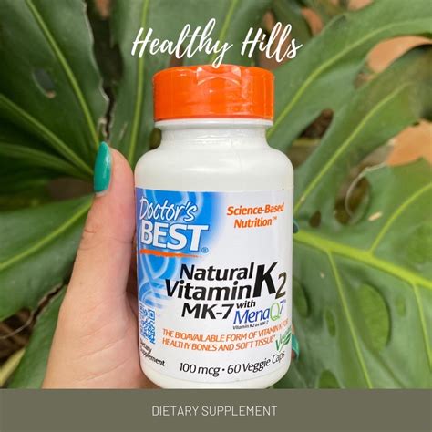 Doctor S Best Natural Vitamin K2 Mk 7 With Menaq7 100mcg 60 Veggie Caps วิตามินเค 2 Shopee