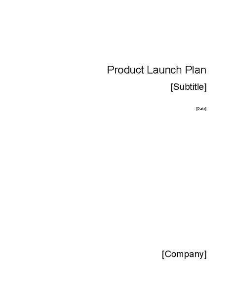 Product Launch Marketing Plan Template - PDFSimpli