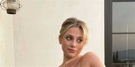 Lili Reinhart Looks Super Strong Rocking A Shrek Colored Bikini On A Balcony