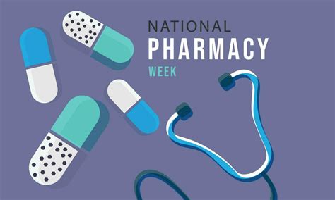 National Pharmacy Week. background, banner, card, poster, template. Vector illustration ...