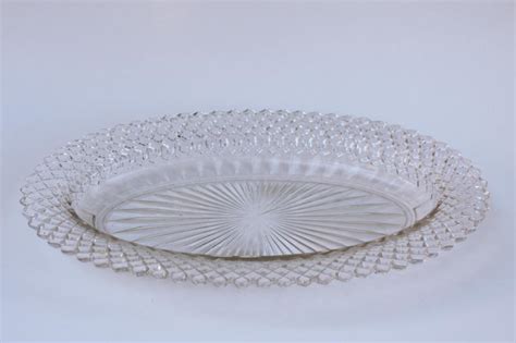 Miss America Vintage Anchor Hocking Crystal Clear Depression Glass Oval