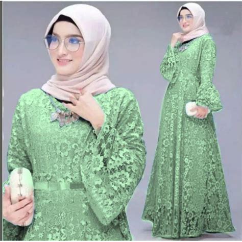 Jual Mx Yunita Busui Gamis Brukat M L Xl Xxl Xxxl Seragam Acara