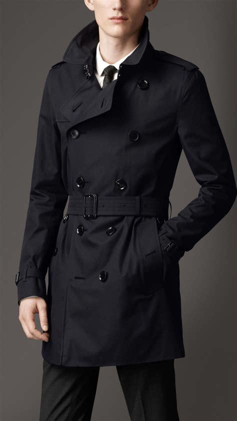 Mid Length Cotton Gabardine Trench Coat Coatdress Moda Uomo Trench Da Uomo