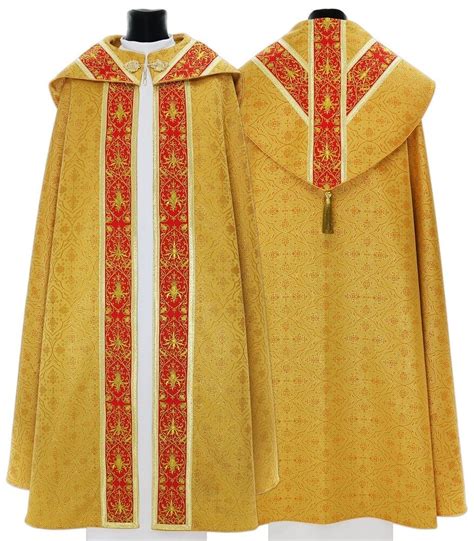 Gold Red Semi Gothic Cope With Stole KY630 GC16p Vestment Capa Pluvial