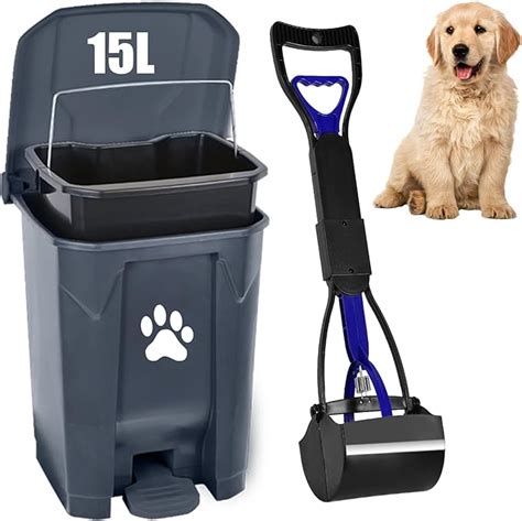 Outdoor Dog Poop Trash Can Dog Waste Trash Can Fully Assembled Pet