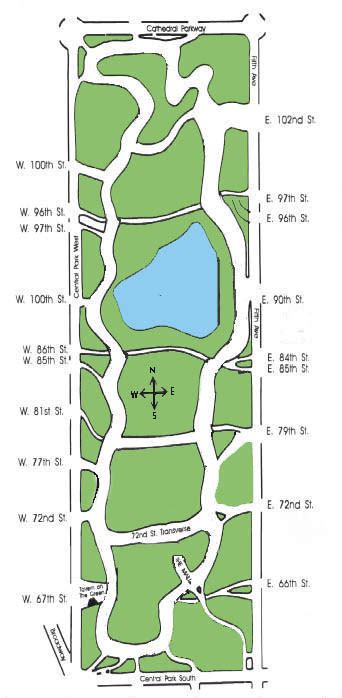 Central Park Running Map - California southern Map