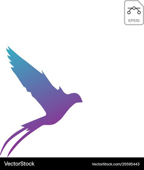 Flying bird logo abstract design icon element Vector Image