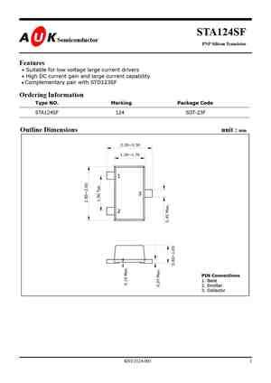 STA124 Datasheet Equivalent Cross Reference Search Transistor Catalog