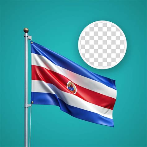 La Bandera De Costa Rica En 3d Archivo Psd Premium