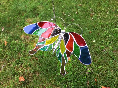 Suncatcher Stained Glass Butterfly Etsy