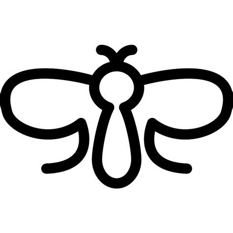 Small Bug With Wings Outline Vector Svg Icon Svg Repo