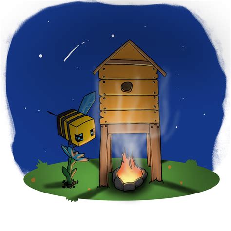 I drew a bee nest :D. What do you think? : r/Minecraft