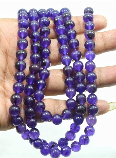 Purple Jade Round Gemstone Beads At Rs Piece In